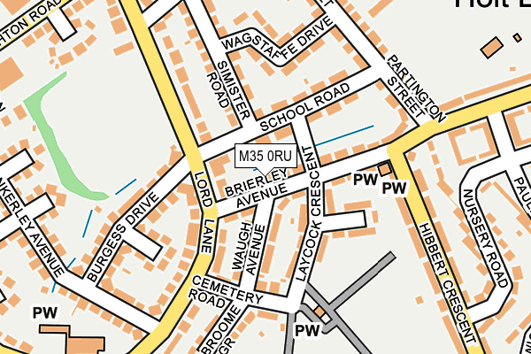 M35 0RU map - OS OpenMap – Local (Ordnance Survey)
