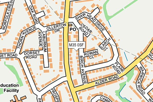 M35 0SF map - OS OpenMap – Local (Ordnance Survey)