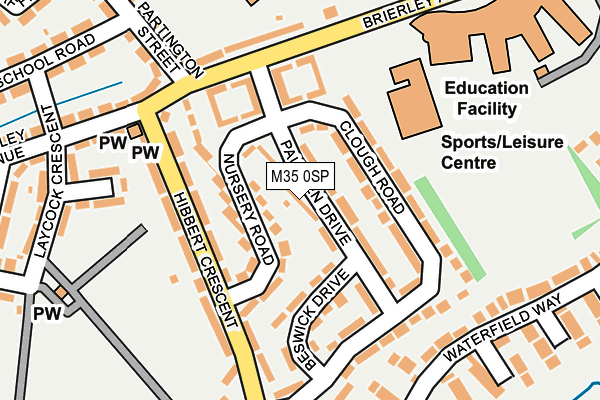 M35 0SP map - OS OpenMap – Local (Ordnance Survey)