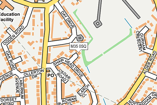 M35 0SQ map - OS OpenMap – Local (Ordnance Survey)