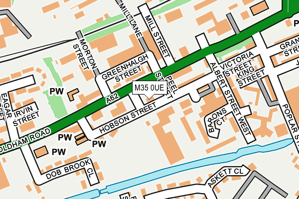 M35 0UE map - OS OpenMap – Local (Ordnance Survey)