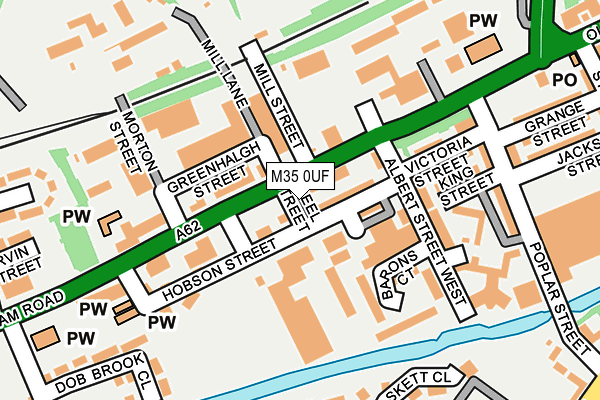 M35 0UF map - OS OpenMap – Local (Ordnance Survey)