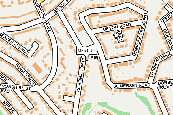 M35 0UG map - OS OpenMap – Local (Ordnance Survey)