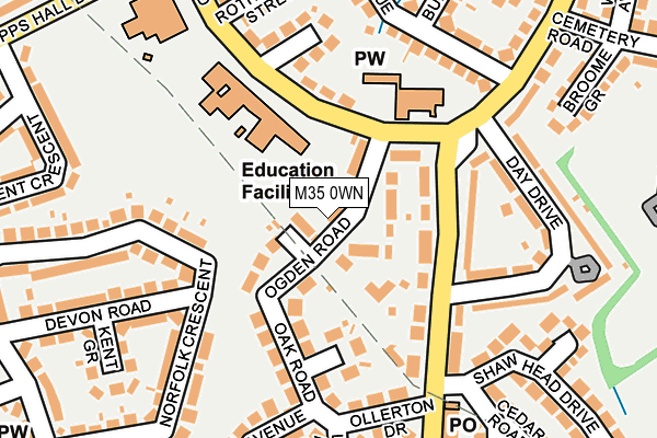 M35 0WN map - OS OpenMap – Local (Ordnance Survey)