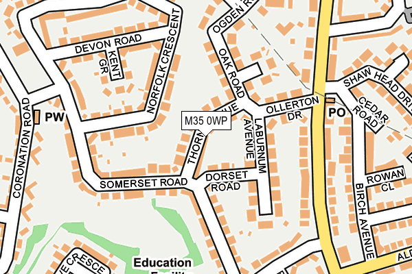 M35 0WP map - OS OpenMap – Local (Ordnance Survey)