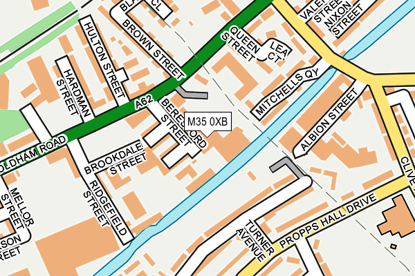 M35 0XB map - OS OpenMap – Local (Ordnance Survey)