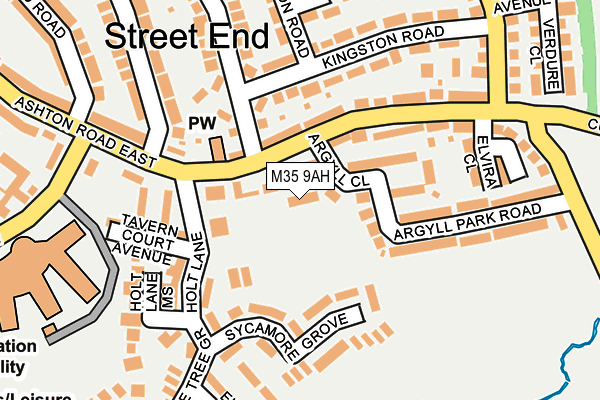 M35 9AH map - OS OpenMap – Local (Ordnance Survey)