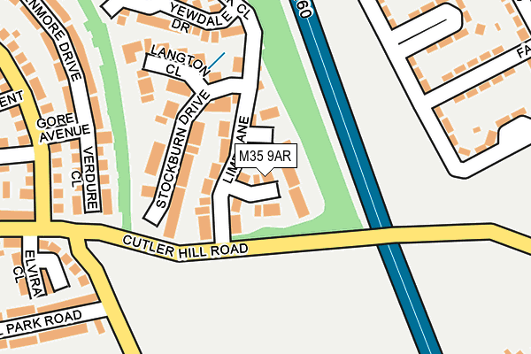 M35 9AR map - OS OpenMap – Local (Ordnance Survey)