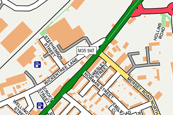 M35 9AT map - OS OpenMap – Local (Ordnance Survey)