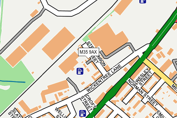 M35 9AX map - OS OpenMap – Local (Ordnance Survey)