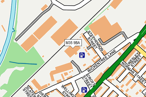 M35 9BA map - OS OpenMap – Local (Ordnance Survey)