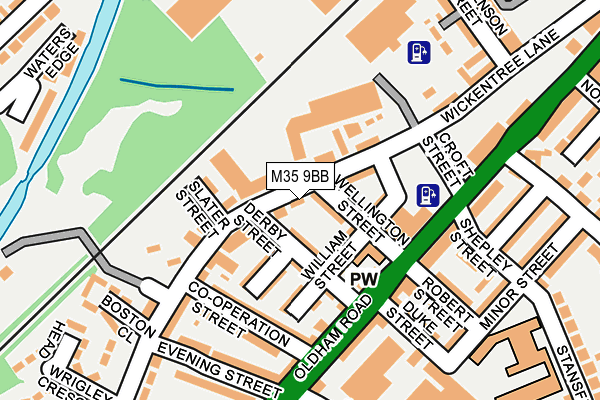 M35 9BB map - OS OpenMap – Local (Ordnance Survey)