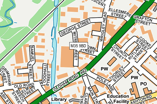 M35 9BD map - OS OpenMap – Local (Ordnance Survey)