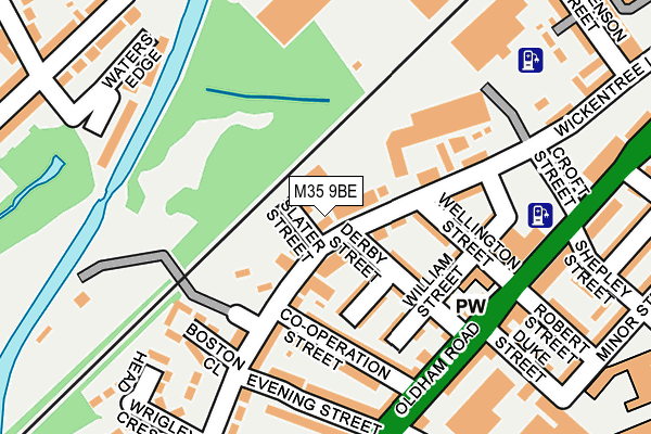 M35 9BE map - OS OpenMap – Local (Ordnance Survey)