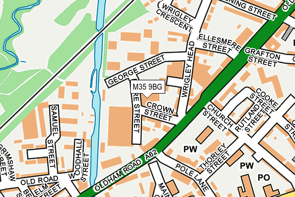 M35 9BG map - OS OpenMap – Local (Ordnance Survey)