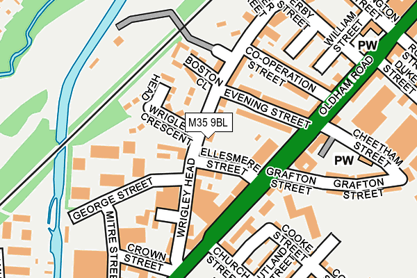 M35 9BL map - OS OpenMap – Local (Ordnance Survey)