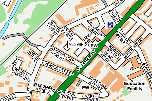 M35 9BP map - OS OpenMap – Local (Ordnance Survey)