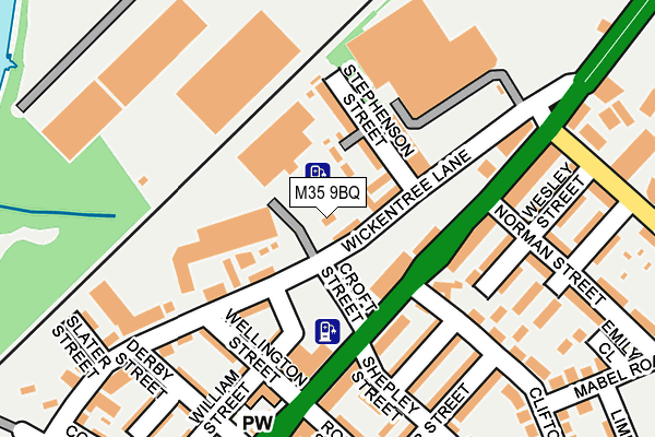 M35 9BQ map - OS OpenMap – Local (Ordnance Survey)