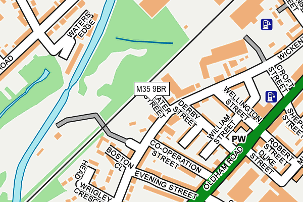 M35 9BR map - OS OpenMap – Local (Ordnance Survey)