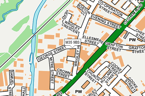 M35 9BS map - OS OpenMap – Local (Ordnance Survey)