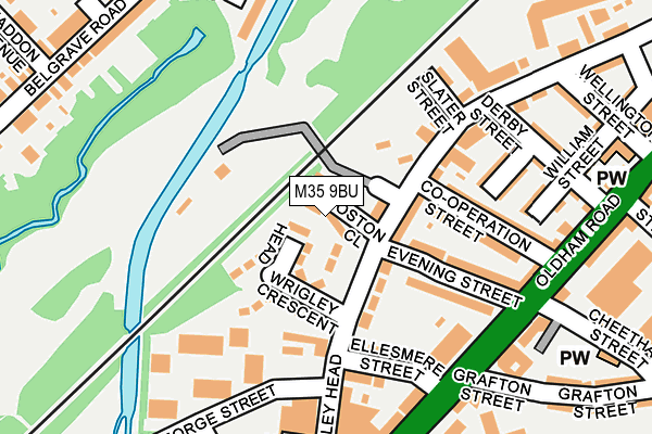 M35 9BU map - OS OpenMap – Local (Ordnance Survey)