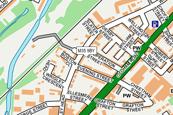 M35 9BY map - OS OpenMap – Local (Ordnance Survey)