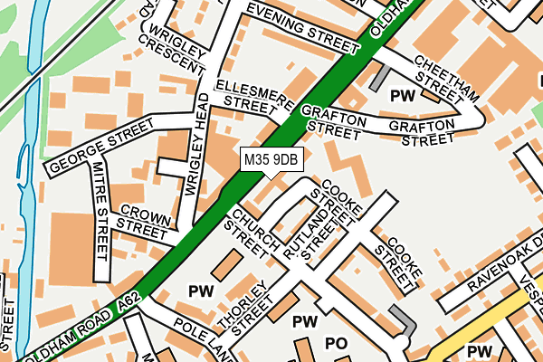 M35 9DB map - OS OpenMap – Local (Ordnance Survey)