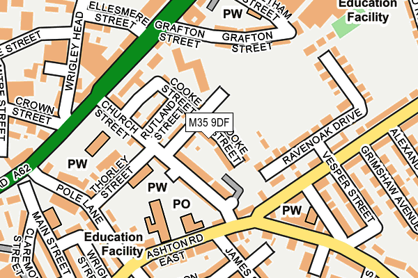 M35 9DF map - OS OpenMap – Local (Ordnance Survey)