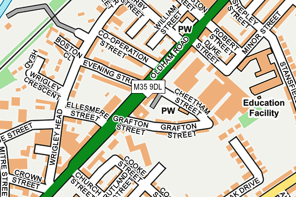 M35 9DL map - OS OpenMap – Local (Ordnance Survey)