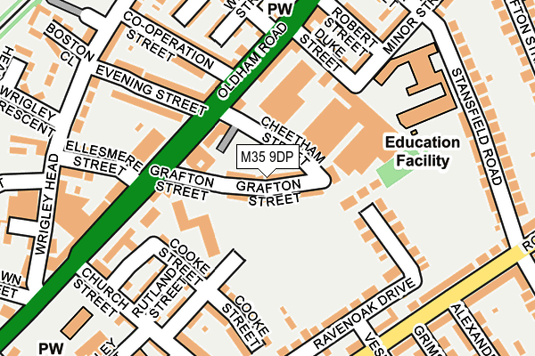 M35 9DP map - OS OpenMap – Local (Ordnance Survey)