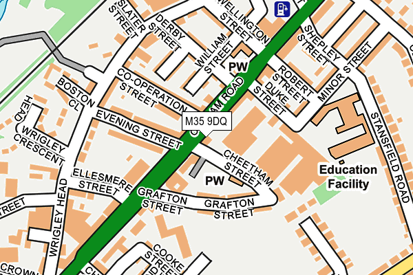 M35 9DQ map - OS OpenMap – Local (Ordnance Survey)