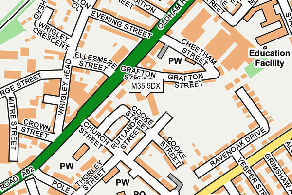 M35 9DX map - OS OpenMap – Local (Ordnance Survey)