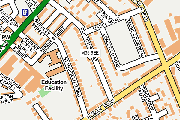 M35 9EE map - OS OpenMap – Local (Ordnance Survey)