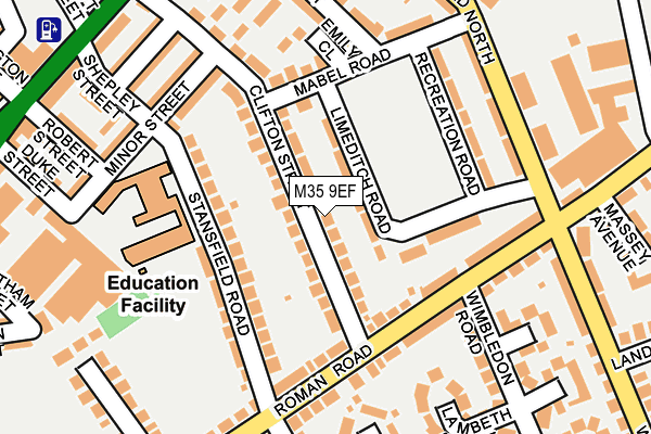 M35 9EF map - OS OpenMap – Local (Ordnance Survey)