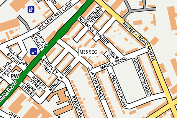 M35 9EG map - OS OpenMap – Local (Ordnance Survey)