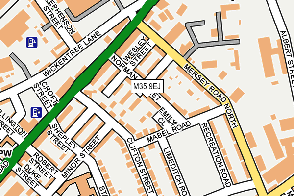 M35 9EJ map - OS OpenMap – Local (Ordnance Survey)