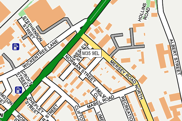 M35 9EL map - OS OpenMap – Local (Ordnance Survey)