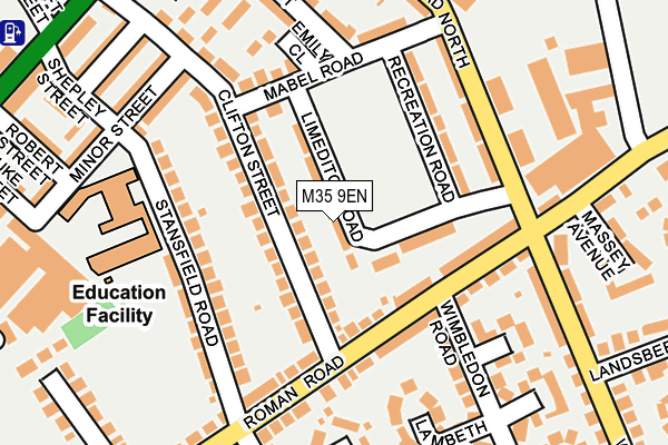 M35 9EN map - OS OpenMap – Local (Ordnance Survey)