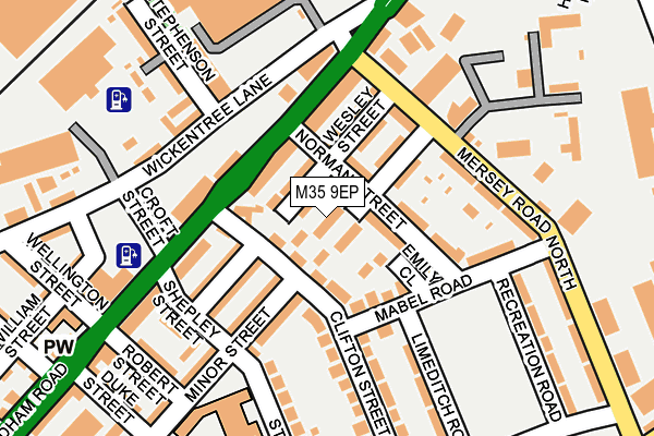 M35 9EP map - OS OpenMap – Local (Ordnance Survey)