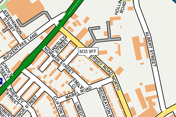 M35 9FF map - OS OpenMap – Local (Ordnance Survey)