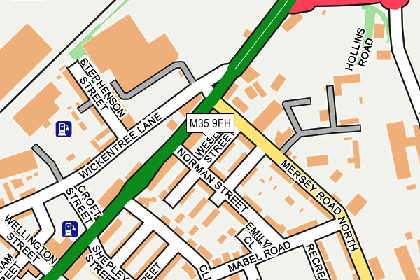 M35 9FH map - OS OpenMap – Local (Ordnance Survey)