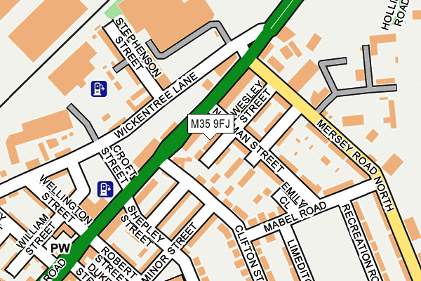 M35 9FJ map - OS OpenMap – Local (Ordnance Survey)