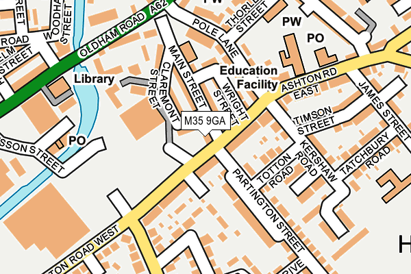 M35 9GA map - OS OpenMap – Local (Ordnance Survey)