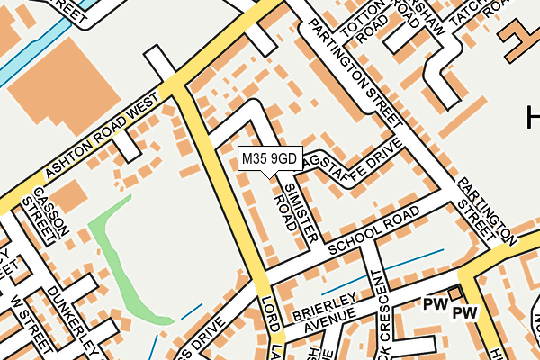 M35 9GD map - OS OpenMap – Local (Ordnance Survey)