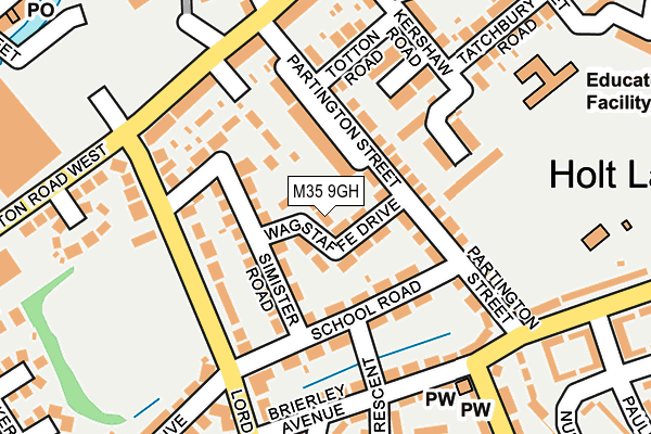 M35 9GH map - OS OpenMap – Local (Ordnance Survey)