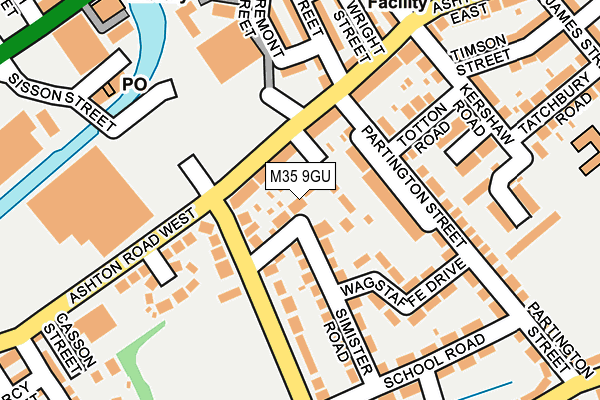 M35 9GU map - OS OpenMap – Local (Ordnance Survey)