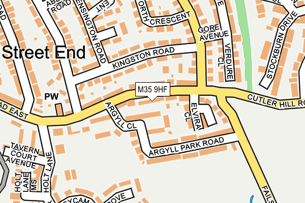 M35 9HF map - OS OpenMap – Local (Ordnance Survey)