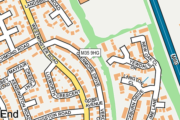 M35 9HG map - OS OpenMap – Local (Ordnance Survey)