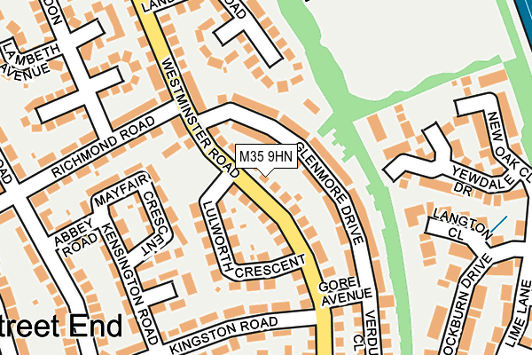 M35 9HN map - OS OpenMap – Local (Ordnance Survey)