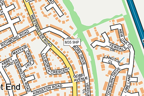 M35 9HP map - OS OpenMap – Local (Ordnance Survey)